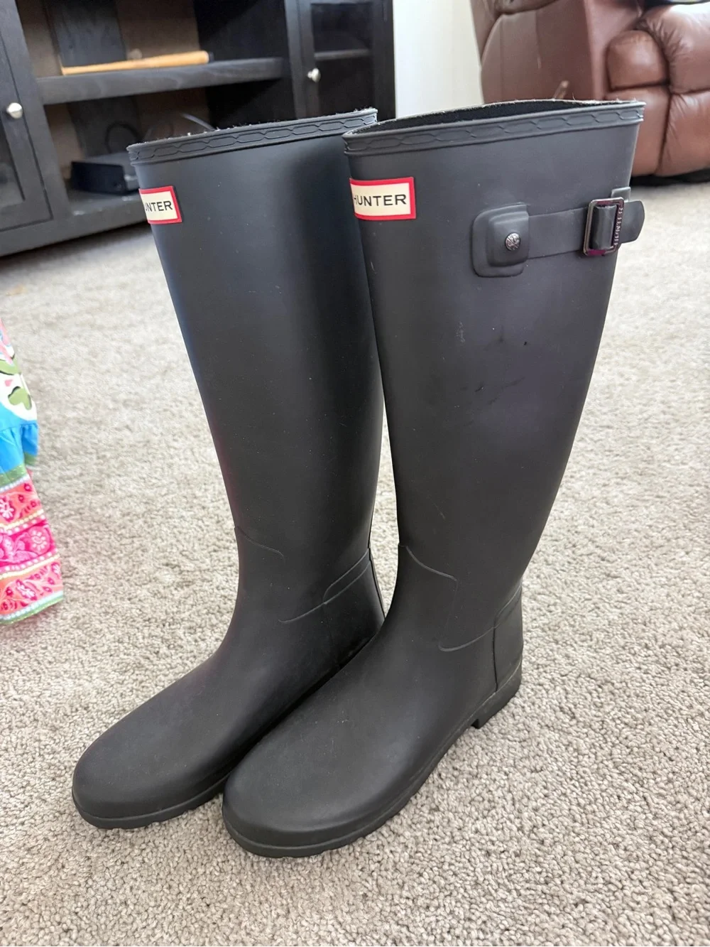 Hunter Women's Refined Slim Matte Black Boots